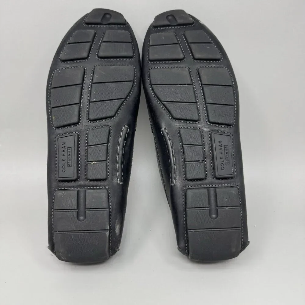 Cole Haan Men's  Black Silver Horsebit Moccasin Loafer Shoes Sz 9.5M #C24714